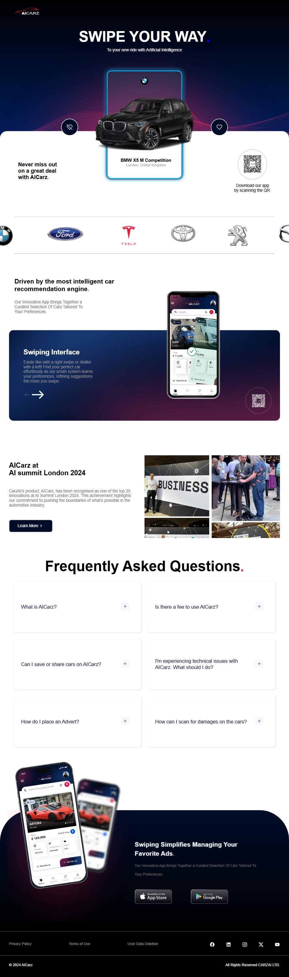 AICarz — AI Car Marketplace — full page preview