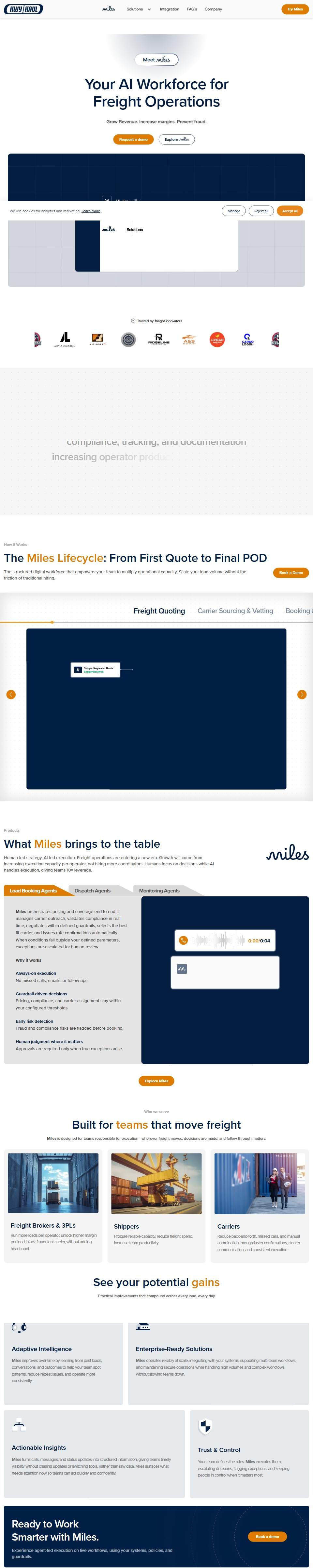 Hwy Haul — Freight Operations Platform — full page preview