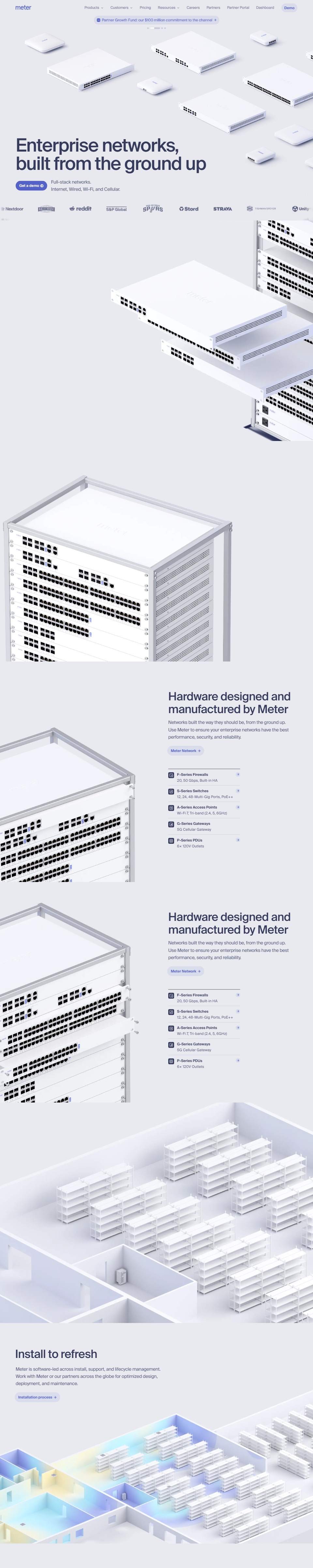 Meter — Network Infrastructure Platform — full page preview