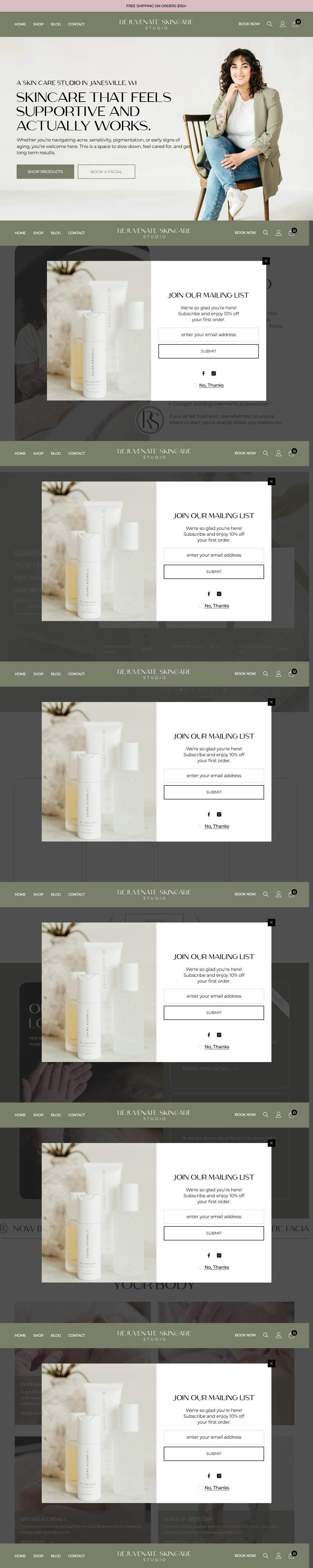 Rejuvenate — Skincare Studio — full page preview
