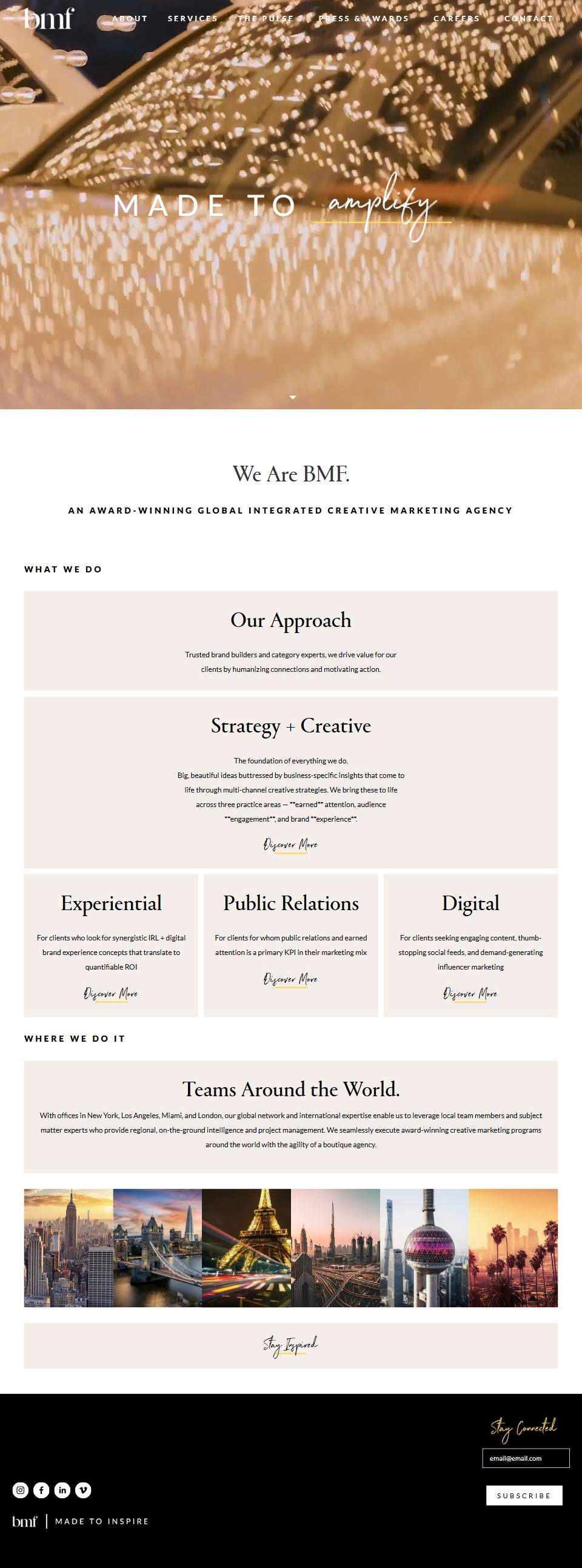 BMF — Brand & Marketing Agency — full page preview